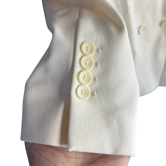 NWT ZARA TAILORED DOUBLE
BREASTED BLAZER ecru color XL - Picture 3 of 11